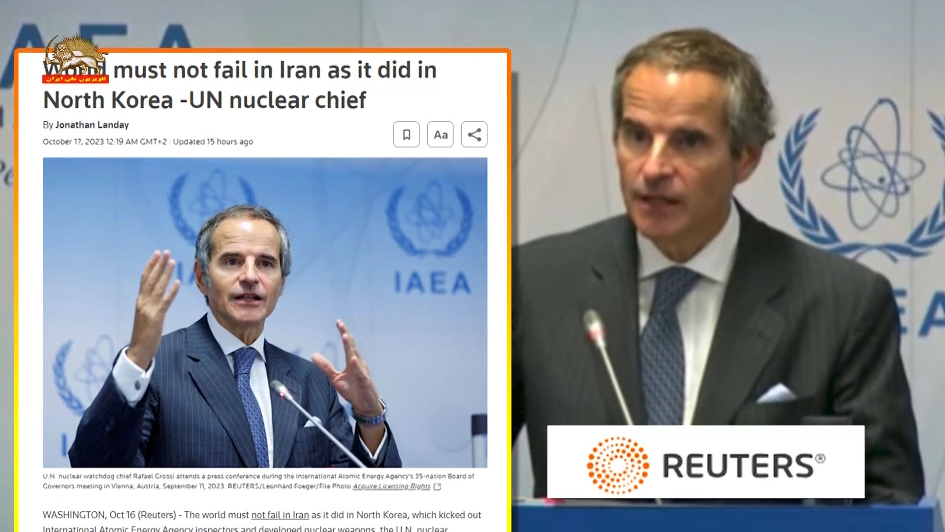 هشدار رافائل گروسی به رژیم در مورد برنامه هسته ای